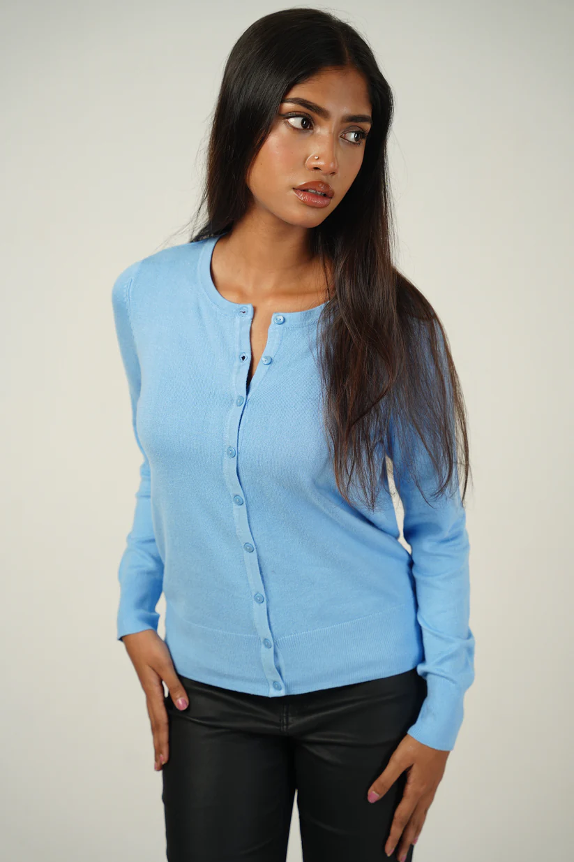 Picture of Elia Cardigan in Dusty Blue