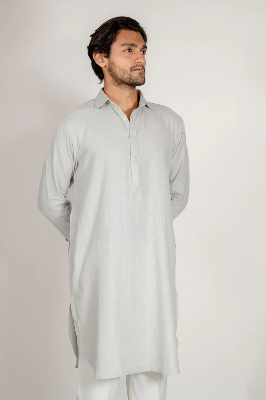 Picture of Aarib Structured Contemporary Kurta - Faded Green