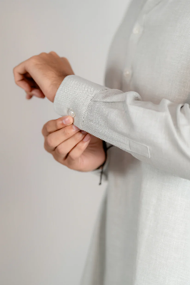 Picture of Aarib Structured Contemporary Kurta - Faded Green