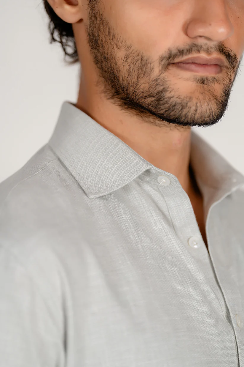 Picture of Aarib Structured Contemporary Kurta - Faded Green