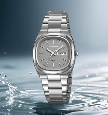 Picture of Skmei 2420 Multifunctional Quartz Watch for Men- Silver & Grey