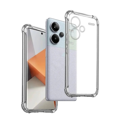 Picture of For Xiaomi Redmi Note 13 Pro Plus 5G - Premium Silicone Case Crystal Clear Soft TPU Ultra-Thin Transparent Flexible Protective Mobile Phone Back Cover With Side Bumper