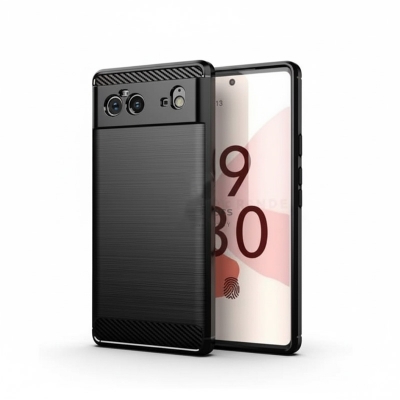 Picture of For Google Pixel 6 Carbon Fiber High Quality Soft Mobile Back Cover (Black) for Google Pixel 6