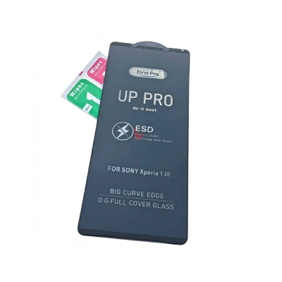 Picture of Edge To Edge Tempered Glass For Sony Xperia 1 Mark 3 (Premium UP PRO Branded Glass With Camera Cut) (Pack of 1)
