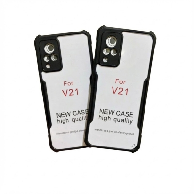 Picture of Xundd Back Cover for Vivo V20 Transparent Hybrid Hard PC Back Bumper