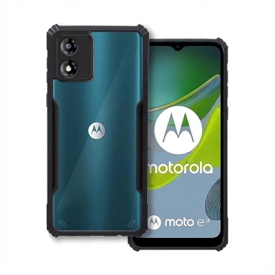 Picture of Motorola Moto G04 / Moto G04S / Moto E14 4G Xundd Protective Airbag Bumper Transparent Back Side Clear Phone Case For Motorola Moto E14 Back Cover