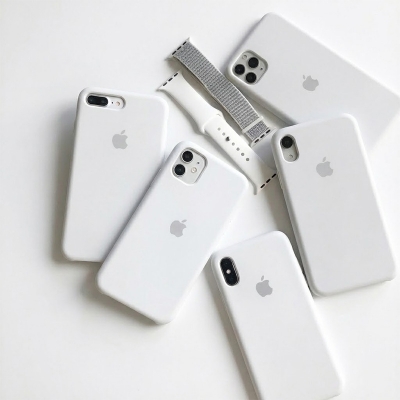 Picture of For Apple Iphone 6/6S/6S Plus/7/8/7+/8+/X/Xs/Xs Max/11/11 Pro/11 Pro Max/12/12 Pro/12 Pro Max/13/13 Pro/13 Pro Max/14/14 Pro/14 Plus/14 Pro Max/15/15 Pro/15 Pro Max Luxury Shockproof Liquid Silicone Case Back Cover Black & White & Marron Phone Back Cover