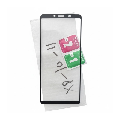 Picture of Full Tempered Glass for Sony Xperia 10 ii Full Adhesive Premium Quality Ultra Clear Anti-Scratch Anti-Oil Stain Screen Protector Edge Full Screen Coverage Glass Protector