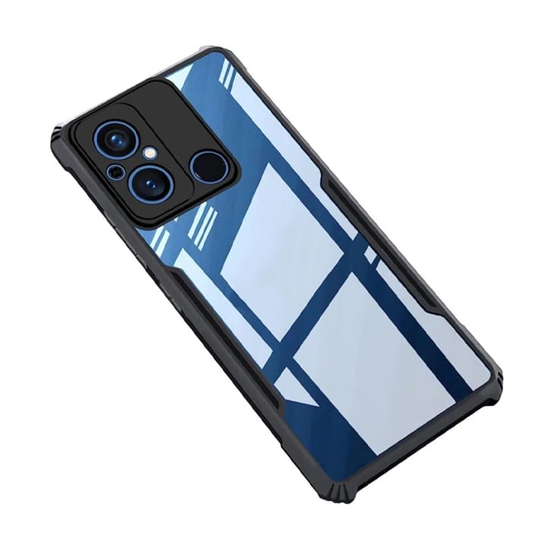 Picture of For Xiaomi Redmi 12C / Poco C55 / Redmi 11A Edge-Reinforced Shockproof Cushion Back Clear Hybrid Transparent Hard Cover Casing