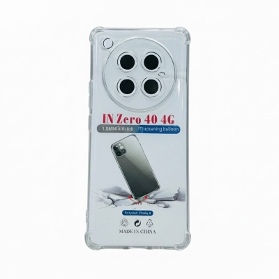 Picture of For Infinix Zero 40 4G Luxury Crystal Clear Case Soft Silicone Shockproof Transparent Shell TPU Back Cover