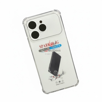 Picture of Tecno Spark 40 4G Premium Silicone Case Crystal Clear Soft TPU Ultra-Thin Transparent Flexible Protective Mobile Phone Back Cover