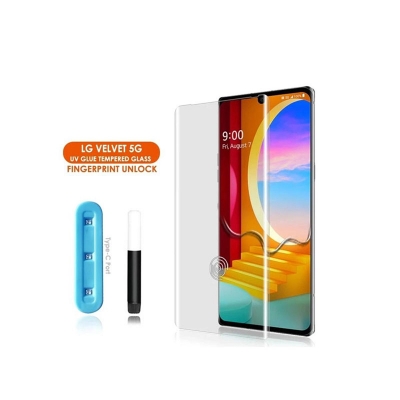 Picture of LG Velvet 5G Full HD Curved Edge Liquid UV Tempered Glass Screen Protector