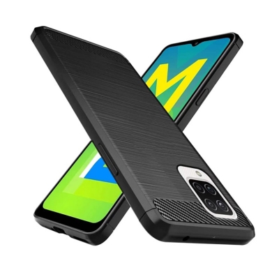 Picture of For Samsung Galaxy A22 4g / f22/ m32 4G Carbon Fiber High Quality Soft Mobile Back Cover (Black) for Samsung Galaxy A22 4g / f22/ m32 4G