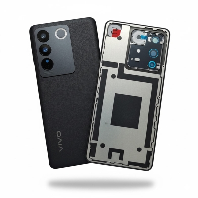 Picture of For vivo V27 Side Frame + Back Panel Housing + Camera Glass Back shell Replacement Spare Parts