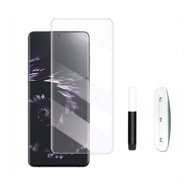 Picture of UV Light Adhesive Tempered Glass Screen Protector for Samsung Galaxy S22 ULTRA / S22 PLUS / S22 / S21 ULTRA / S21 PLUS / S21 / Note 20 ULTRA / S20 ULTRA / S20 PLUS / NOTE 20 PLUS / NOTE 20 / S20 - Transparent