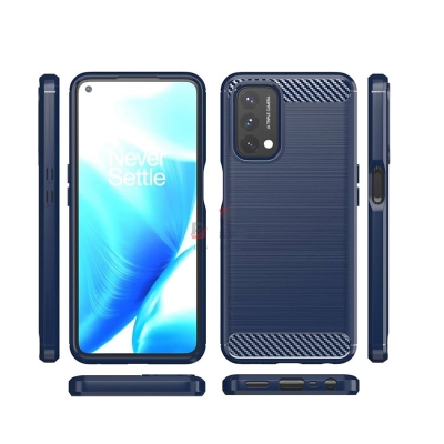 Picture of For OnePlus 9R Carbon Fiber High Quality Soft Mobile Back Cover (Black) for OnePlus 9R