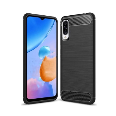 Picture of For Samsung Galaxy A50 Carbon Fiber High Quality Soft Mobile Back Cover (Black) for Samsung Galaxy A50s A30s
