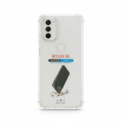 Picture of Motorola Moto G51 5G Premium Silicone Case Crystal Clear Soft TPU Ultra-Thin Transparent Flexible Protective Mobile Phone Back Cover