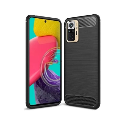 Picture of For Xiaomi Redmi Note 10 Pro Max Carbon Fiber High Quality Soft Mobile Back Cover (Black) for Xiaomi Redmi Note 10 Pro