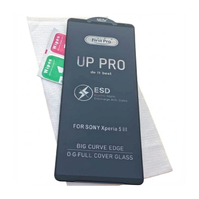 Picture of Edge To Edge Tempered Glass For Sony Xperia 5 Mark 3 (Premium UP PRO Branded Glass With Camera Cut) (Pack of 1)