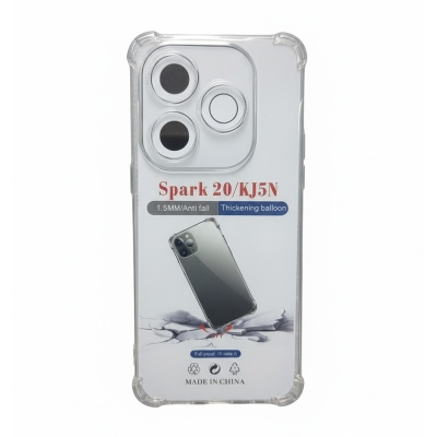 Picture of Tecno Spark 20 / KJ5N Back Cover Soft Transparent Tpu Back Case Water Crystal Clear With Camera Bump Protection Case Tecno Spark20ProPlus Tecno Spark 20 Pro Plus Back Case