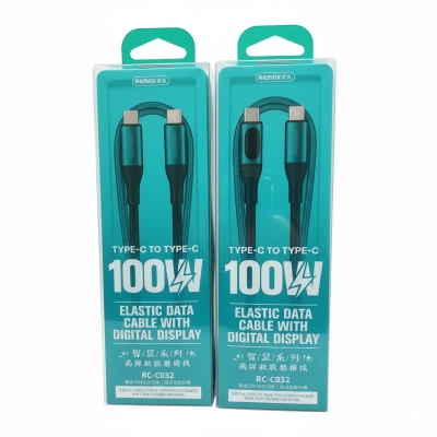Picture of Remax Type-C to Type-C elastic Data Cable With Digital Display RC-C032