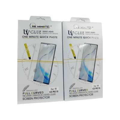 Picture of FOR VIVO V27 / V29 / V30 / V30 PRO / V25 PRO 5G TRANSPARENT UV LIGHT ADHESIVE TEMPERED GLASS SCREEN PROTECTOR