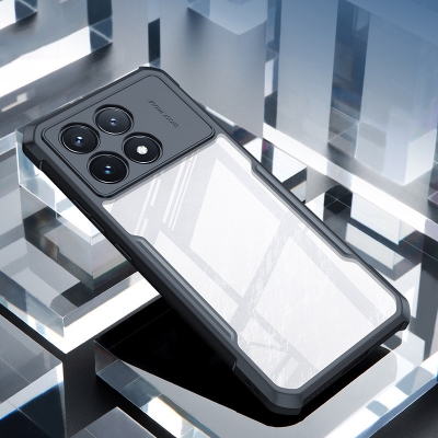 Picture of For Redmi K70 Pro K70E Case Transparent Protector with Soft Frame and Hard Armor Shell for Redmi K70E K70 Pro Back Cover