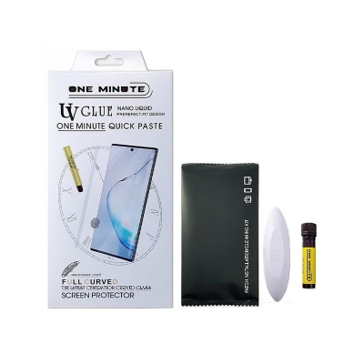 Picture of vivo X100 5G (A+ GRADE) Premium UV Tempered Glass Screen Protector Curved with Liquid Glue and UV Light -Transparent Clear