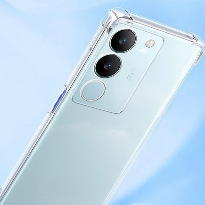 Picture of For vivo V29e Silicone Case Crystal Clear Soft TPU Ultra-Thin Transparent Flexible Protective Mobile Phone Back Cover