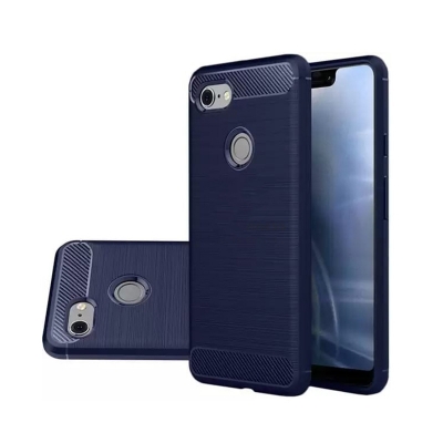 Picture of For Google Pixel 3A XL Carbon Fiber High Quality Soft Mobile Back Cover (Black) for Google Pixel 3A XL