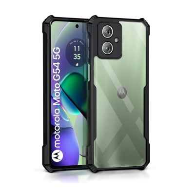 Picture of For Motorola Moto G54 Hard Clear Acrylic Shockproof TPU Bumper Mobile Phone Case Back Cover