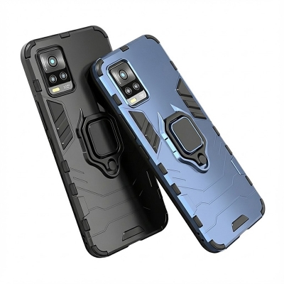 Picture of Casinglee Shockproof Armor Stand Case for Vivo V21e 4G/ Y73 with Holder Ring Cover Cases for Vivo V21e 4G/ Y73 Car Magnet Phone Case