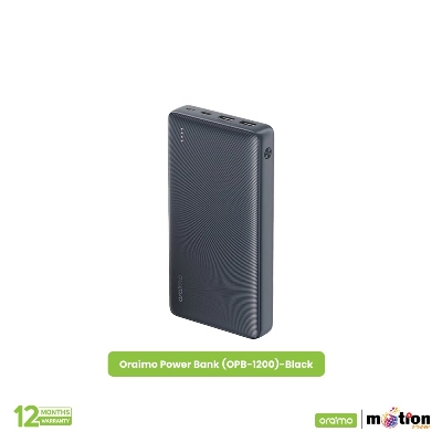Picture of Oraimo 15w Type-C Fast Charging Power Bank (OPB-1200) - Black