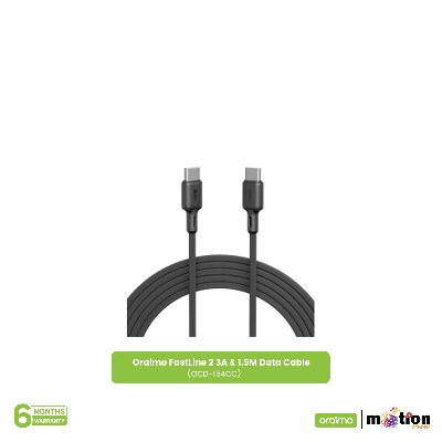 Picture of Oraimo FastLine 2 3A & 1.5M Data Cable (OCD-154CC) - Black