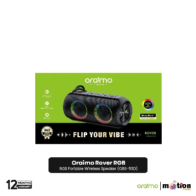 Picture of Oraimo Rover RGB Portable Wireless Speaker (OBS-53D) - Black