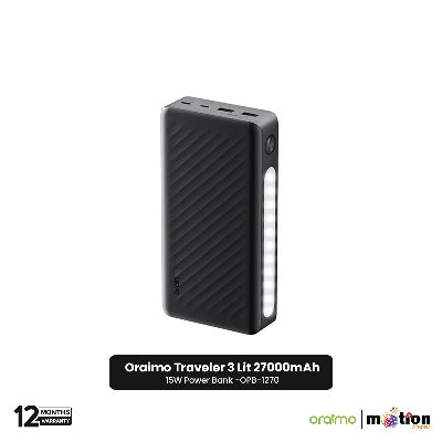 Picture of Oraimo Raveler 3 Lit 27000mAh 15W Power Bank (OPB-1270) - Black