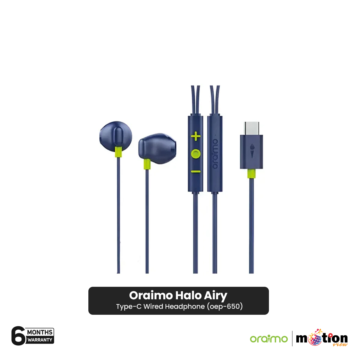 Picture of Oraimo Halo Airy Type C Wired Headphone (OEP-650)