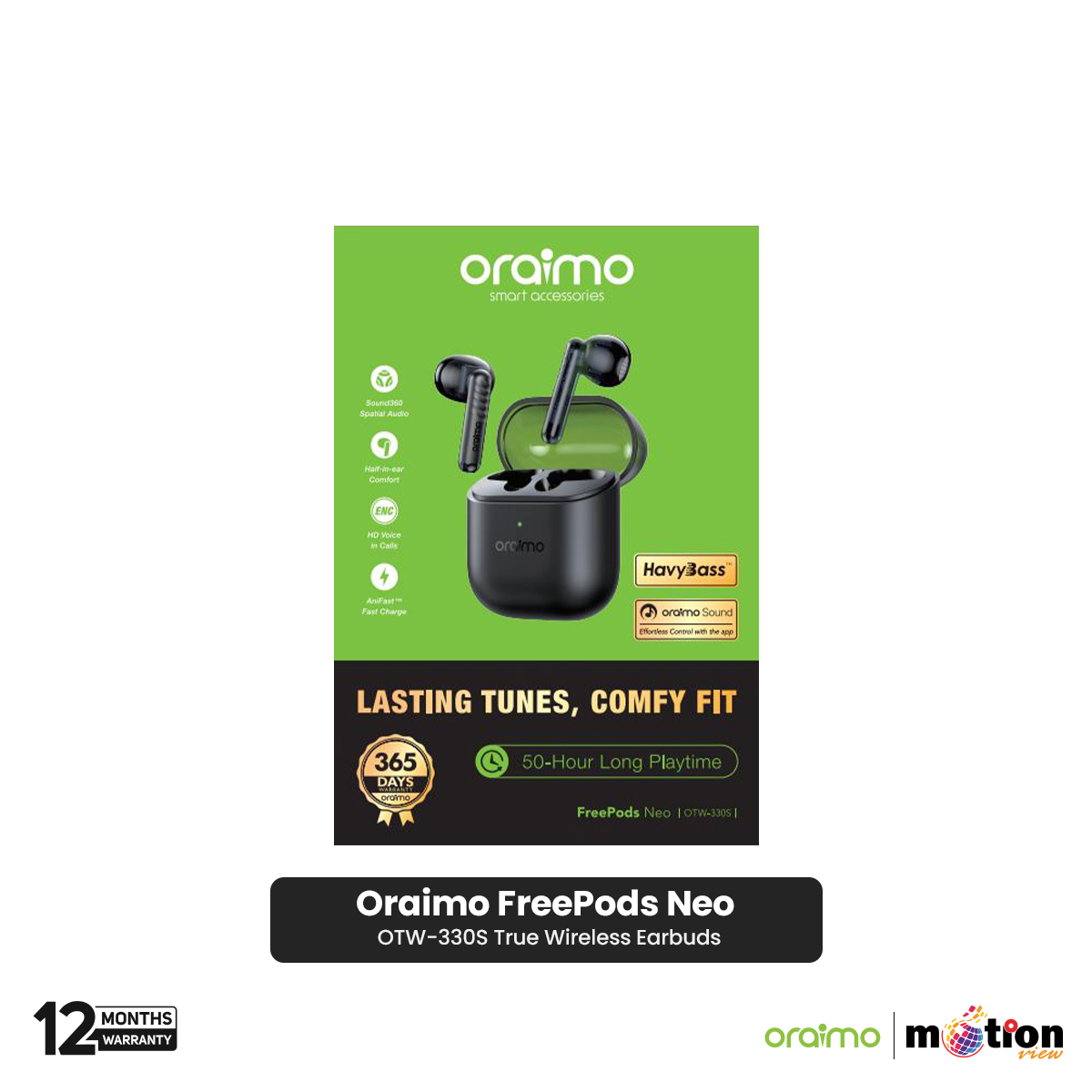 Picture of Oraimo FreePods Neo ENC True Wireless Earbuds ( OTW-330S )