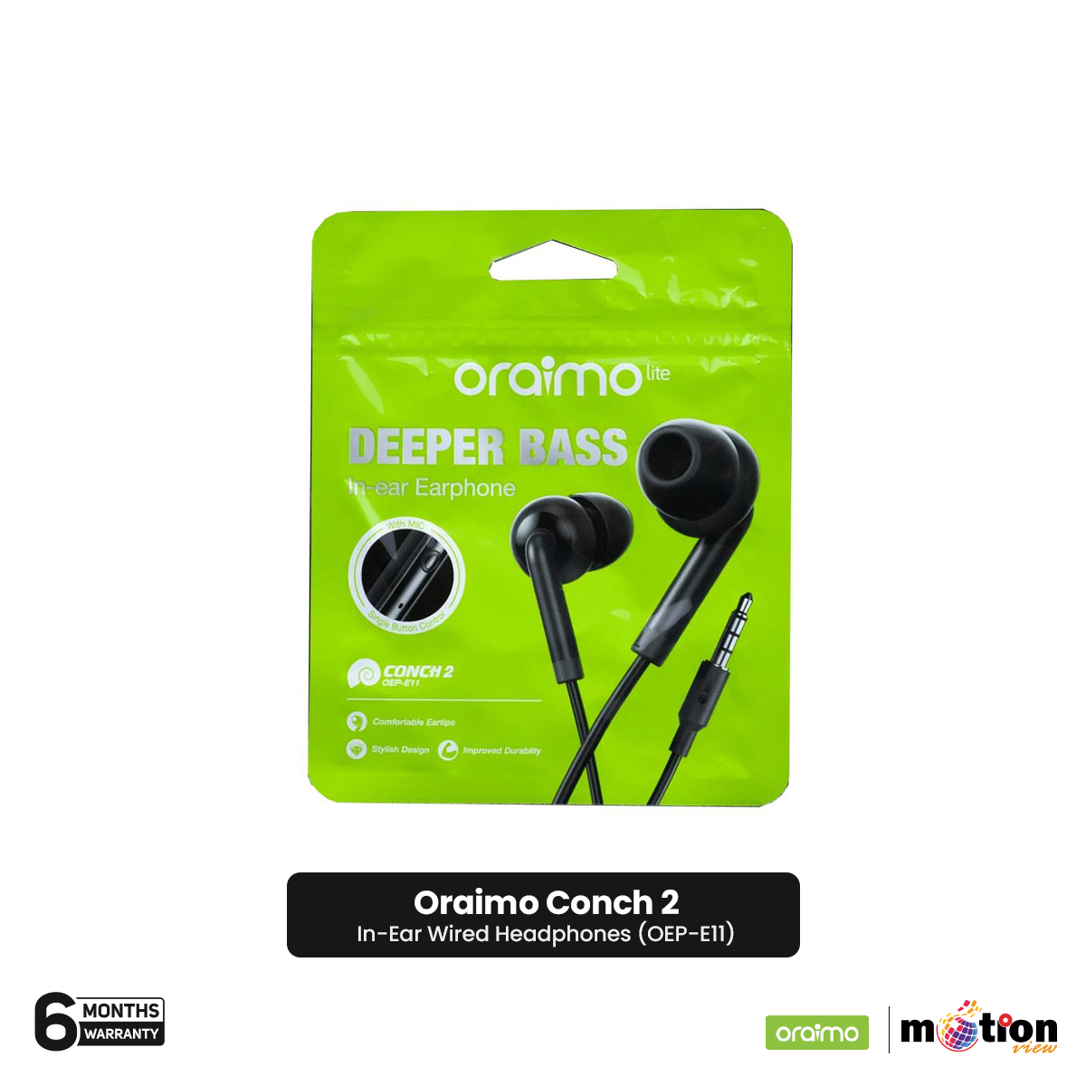 Picture of Oraimo Conch 2 In-Ear Wired Headphones (OEP-E11)