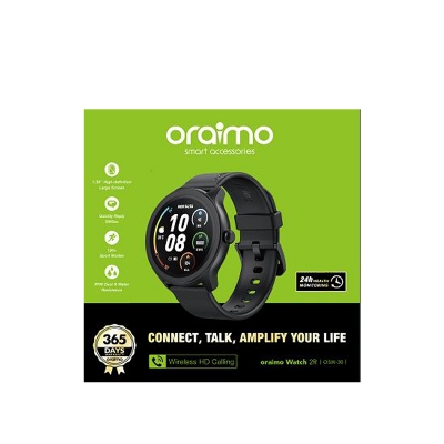 Picture of Oraimo Watch 2R 1.39" TFT Display With Bluetooth Calling Smart Watch (OSW-30) - Black
