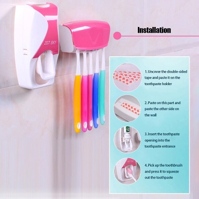 Picture of Automatic Toothpaste Dispenser with Toothbrush Holder