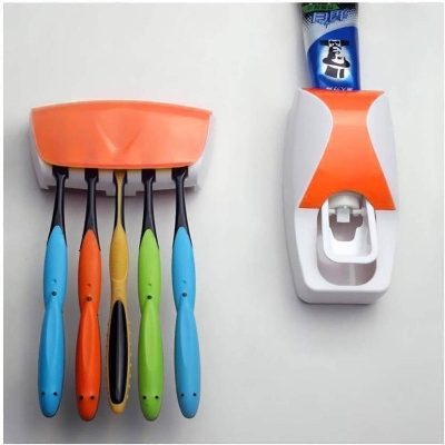Picture of Automatic Toothpaste Dispenser with Toothbrush Holder