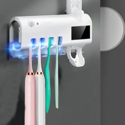 Picture of Automatic Toothpaste Dispenser with Toothbrush Holder - Multicolor
