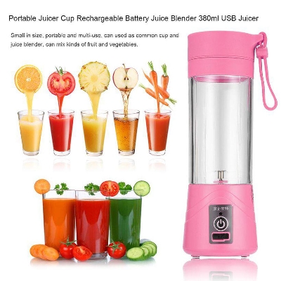 Picture of USB Rechargeable Battery New Fashion Electric Juice Blender Six Blades in 3D for Superb Mixing, 380mL
