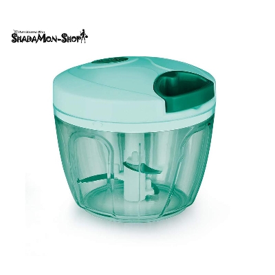 Picture of Vegetable Chopper Handy Quick Cutter for Kitchen, 3 Blade Stainless Steel, Pull String, Green (350ml And 900ml)