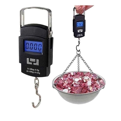 Picture of Digital Electronic Hanging Scale -Digital Weight Scale 50 KG Capacity- Black