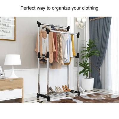 Picture of Double Pole Cloth & Shoe Rack 6806 - Hanger