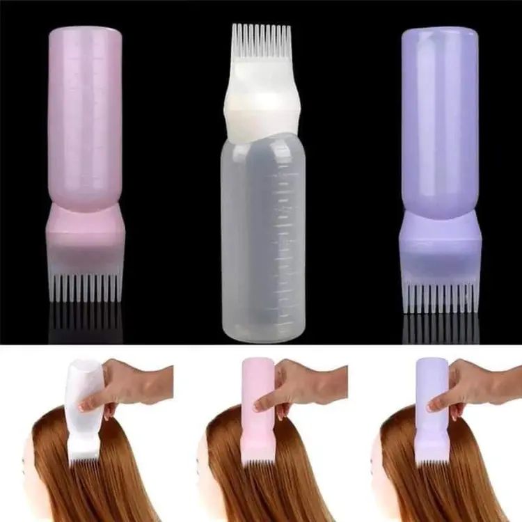 Picture of Multi-functional Hair Dyeing Treatment Oil Cream Shampoo Bottle Oil Coloring Dispensing Applicator Brush Tip