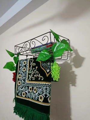 Picture of Quran and Jaynamaz Stand 3 Hangers (Size:- 15 'Inch)- Qur'an Sharif Wall Stand and Jaynamaz Hanger- Cloth Stand - Innovative Design